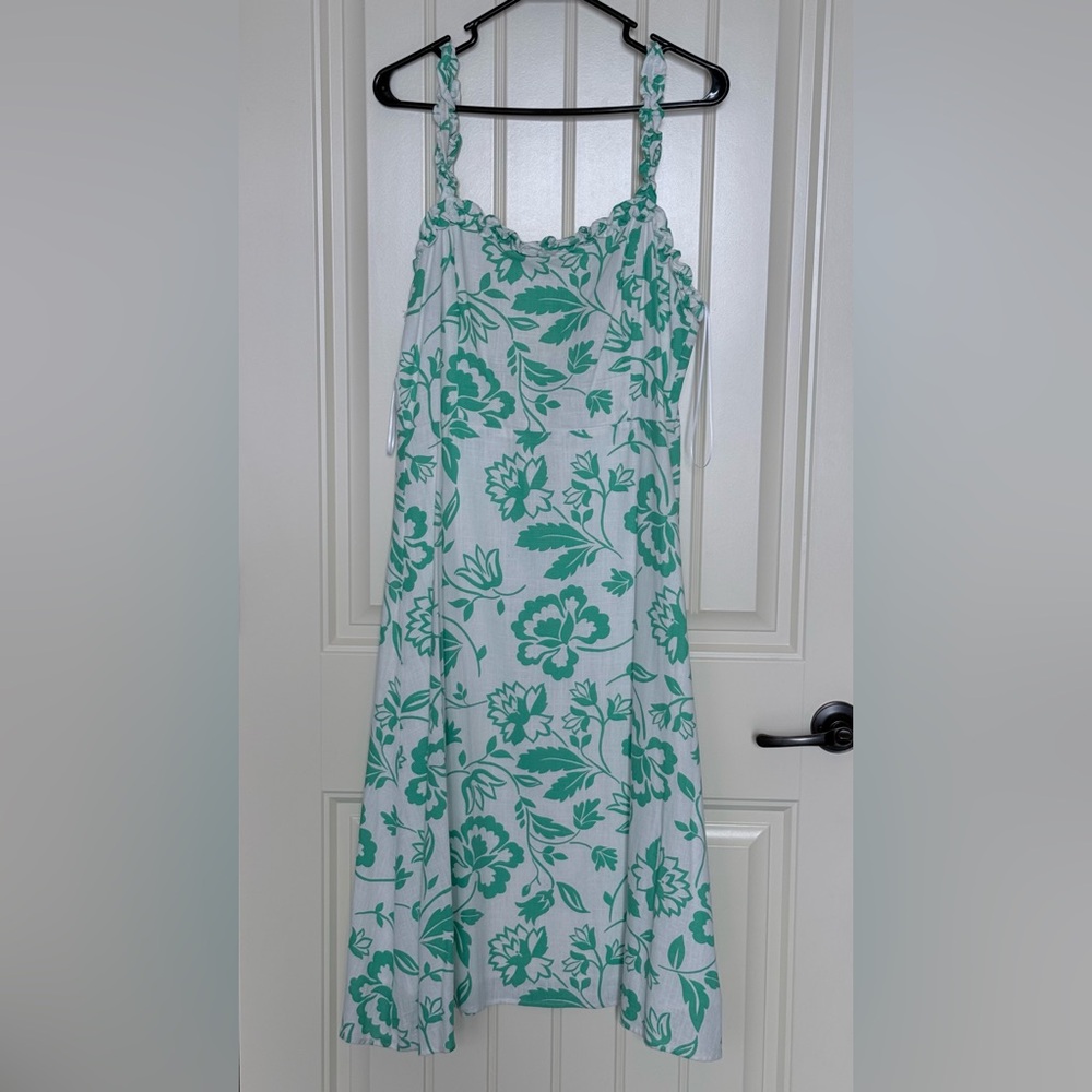 Draper James Green Floral Midi Dress